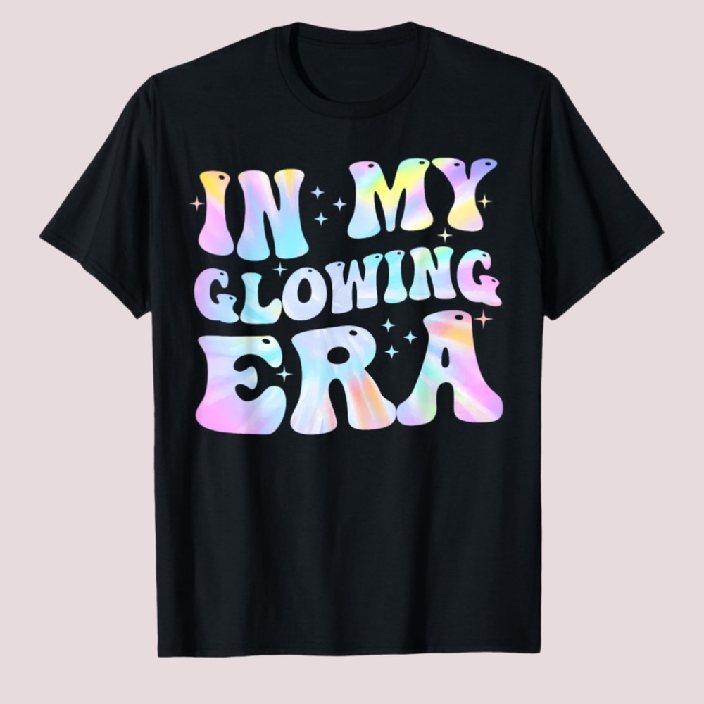 NWT Black “In My Glowing Era” Tshirt‎ - Lg
